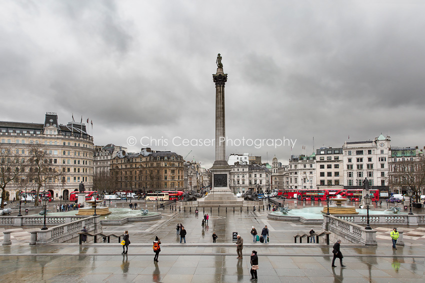 Stormy Skies, Trafalgar Square
