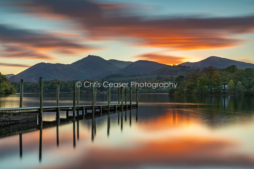 Sunset By The Jetty, Derwentwater - Chris Ceaser Photography