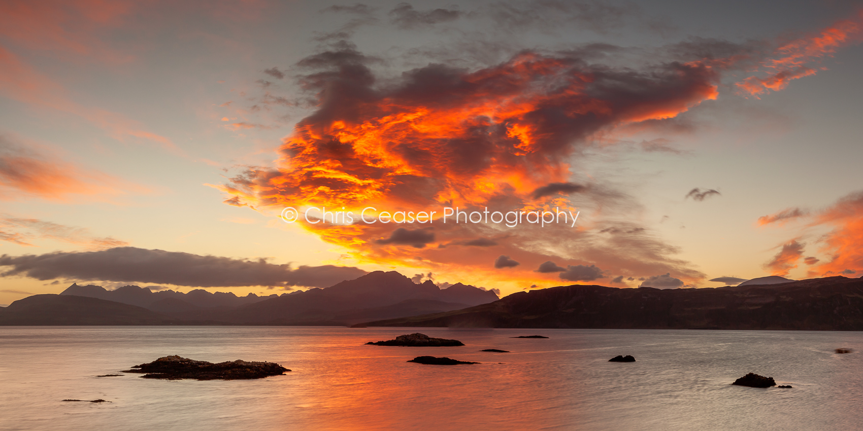 Red Cloud Over The Cuillin, Skye
